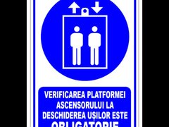 indicator verificarea platformei ascensorului la deschiderea usilor este obligatorie